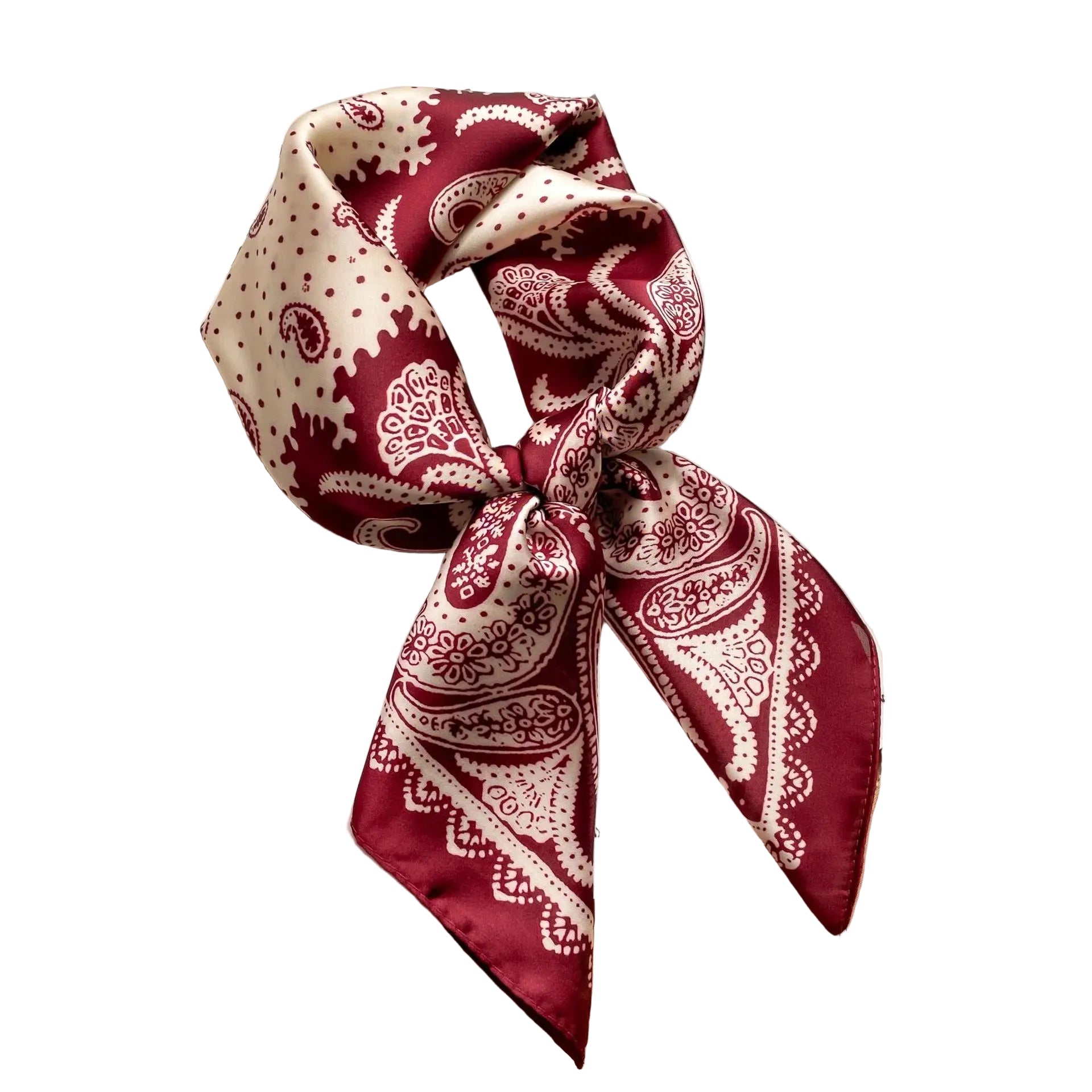 Pañuelo cuadrado elegante de 70 cm para mujer – Estilo chic con estampado clásico”