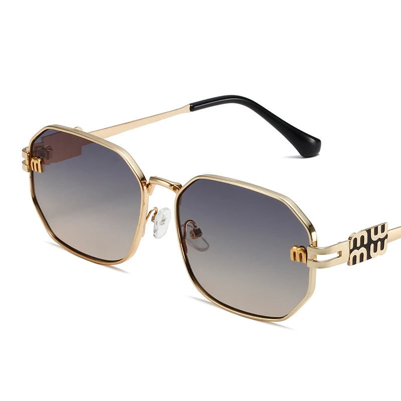 Gafas De Sol rectangulares De alta calidad, Gafas Vintage De diseñador De marca a la moda, Gafas con montura De Metal UV400, Gafas De Sol para Mujer 308393