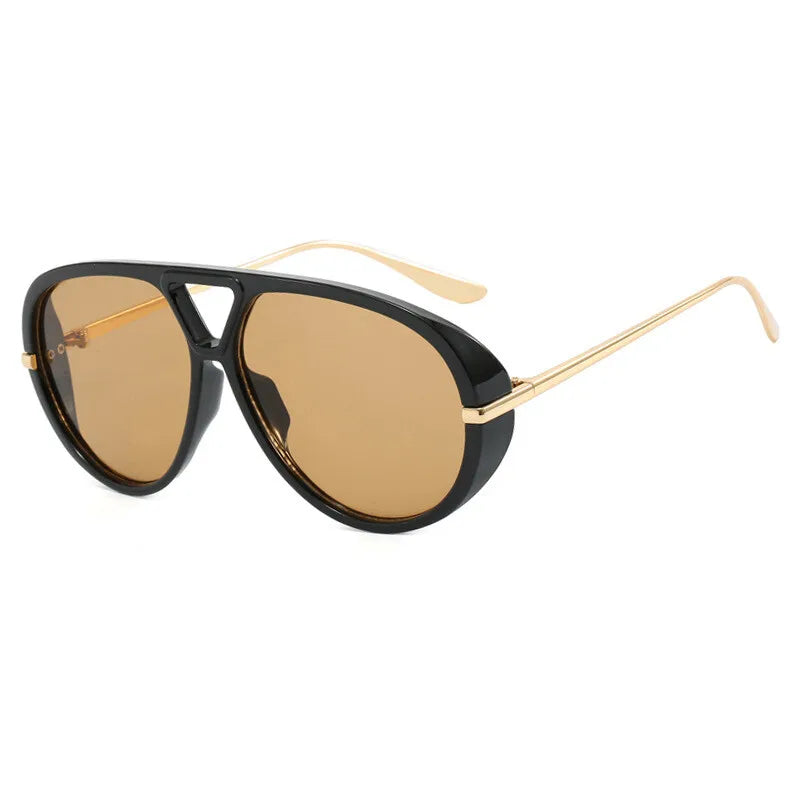 Gafas De Sol De lujo De diseñador De marca para mujer, gafas De Sol Vintage De gran tamaño para sexo, gafas De Sol De moda negras para mujer # 300864