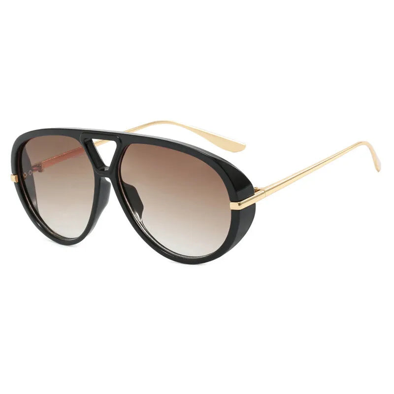Gafas De Sol De lujo De diseñador De marca para mujer, gafas De Sol Vintage De gran tamaño para sexo, gafas De Sol De moda negras para mujer # 300864