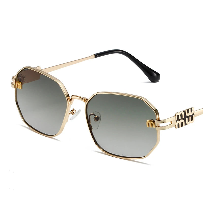 Gafas De Sol rectangulares De alta calidad, Gafas Vintage De diseñador De marca a la moda, Gafas con montura De Metal UV400, Gafas De Sol para Mujer 308393